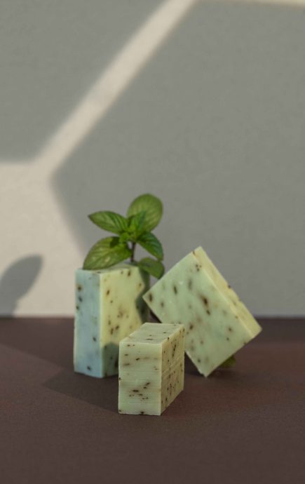 PIMO Peeling Duschseife Pfefferminzblätter